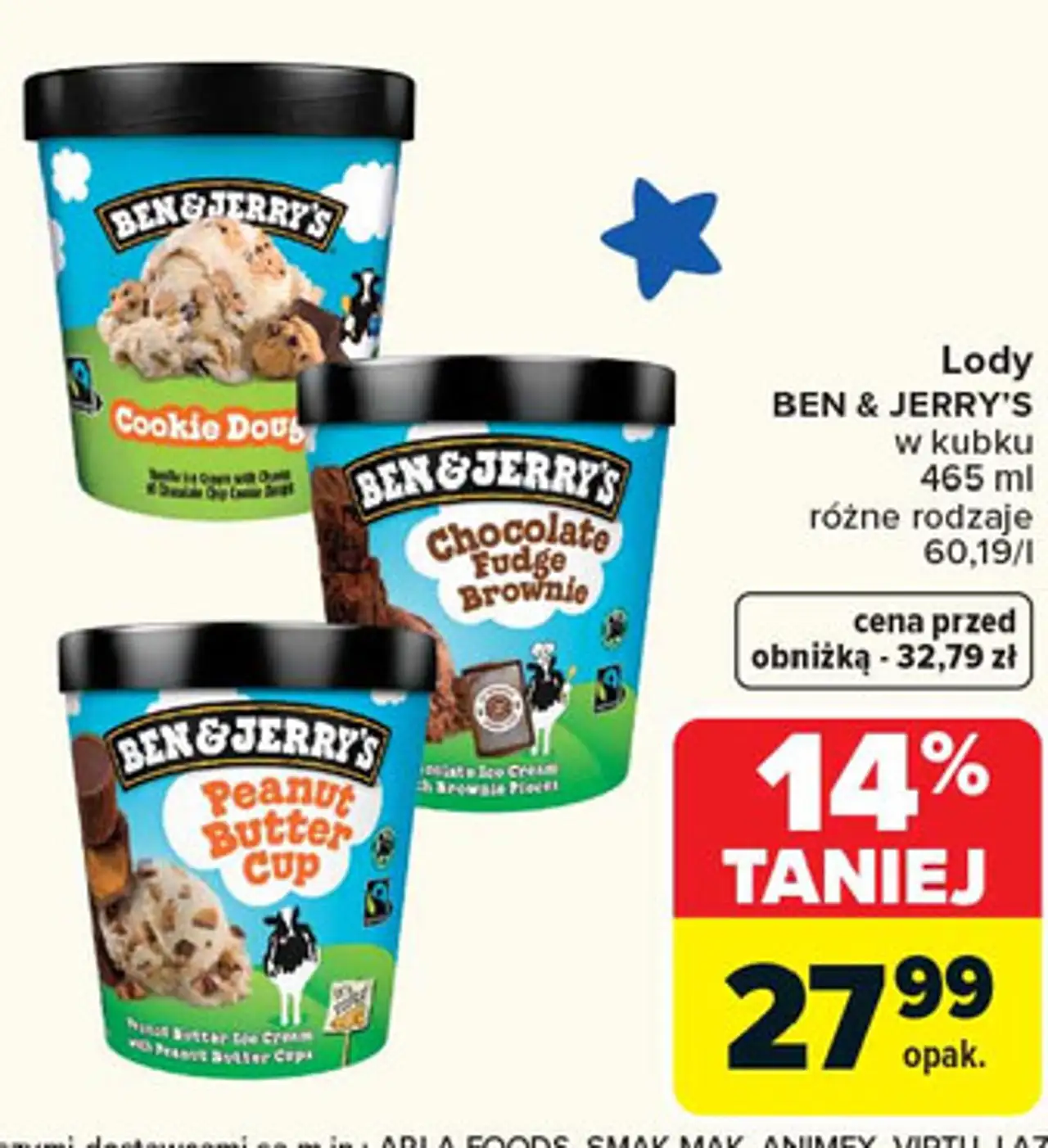 Lody BEN & JERRY'S w kubku