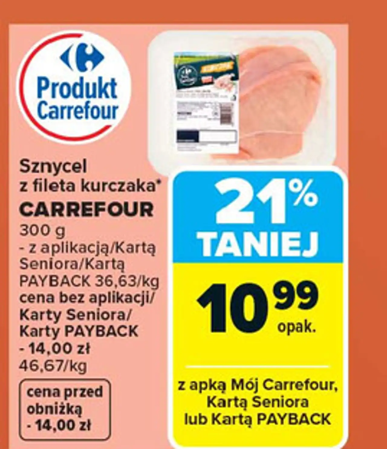 Sznycel z fileta kurczaka Carrefour Targ Świeżości