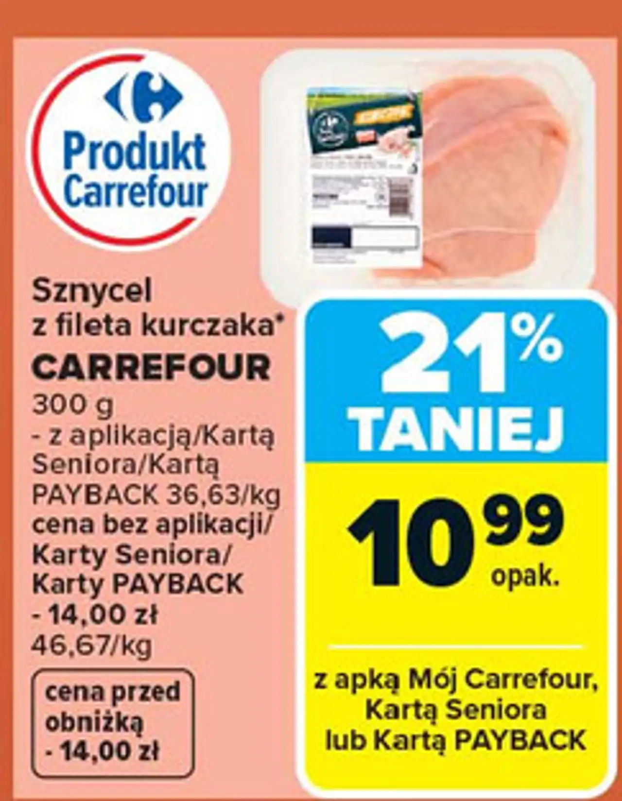 Sznycel z fileta kurczaka CARREFOUR