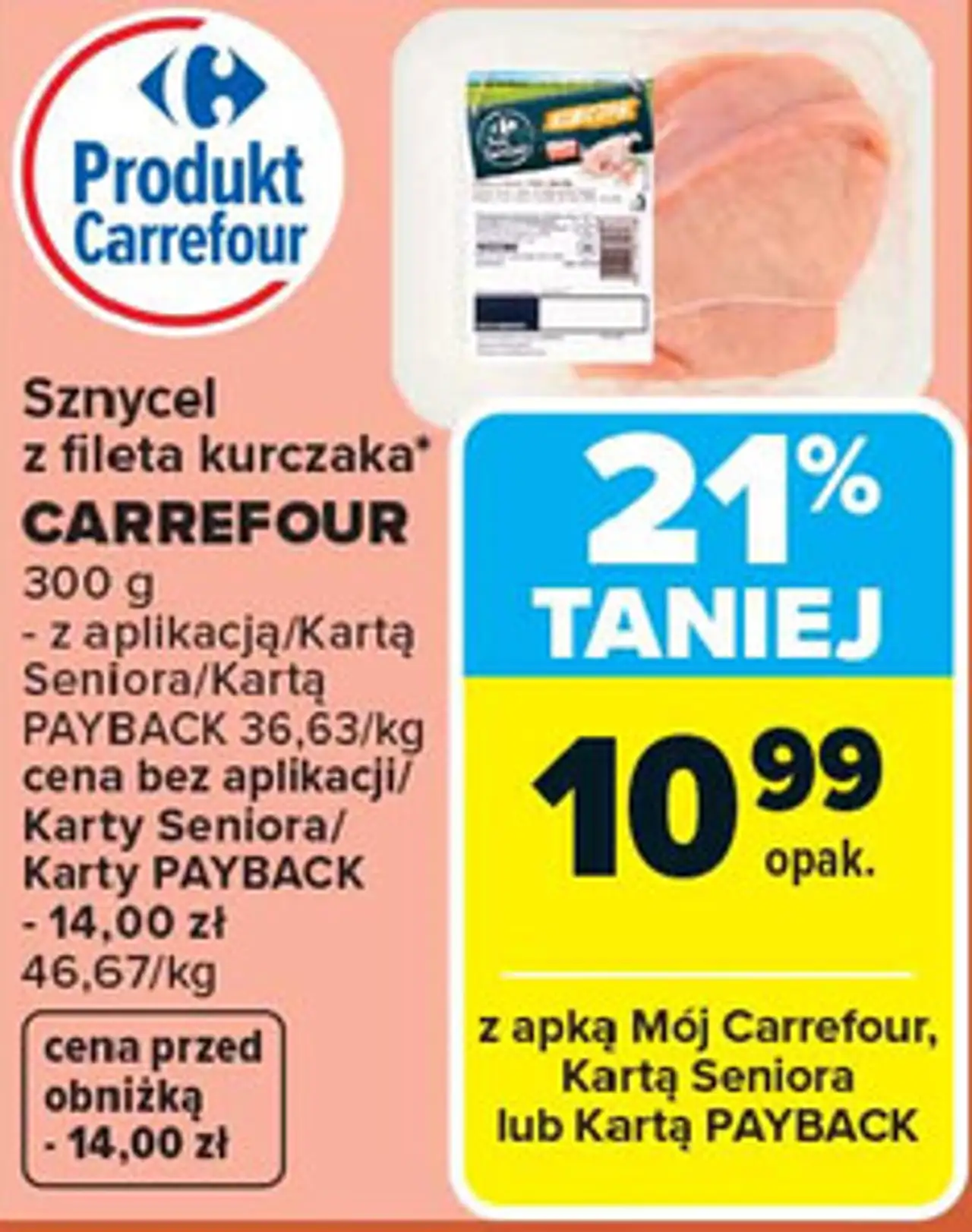 Sznycel z fileta kurczaka CARREFOUR