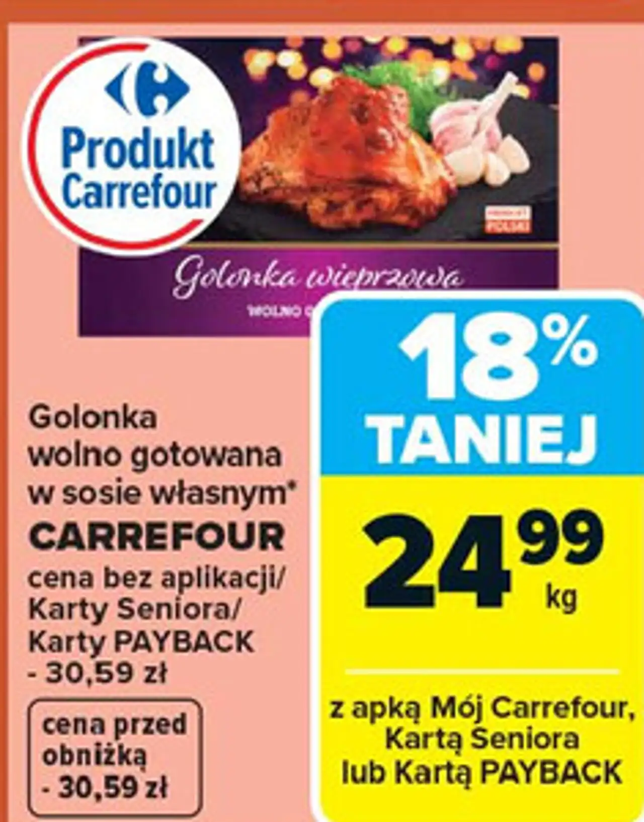 Golonka wolno gotowana w sosie własnym CARREFOUR