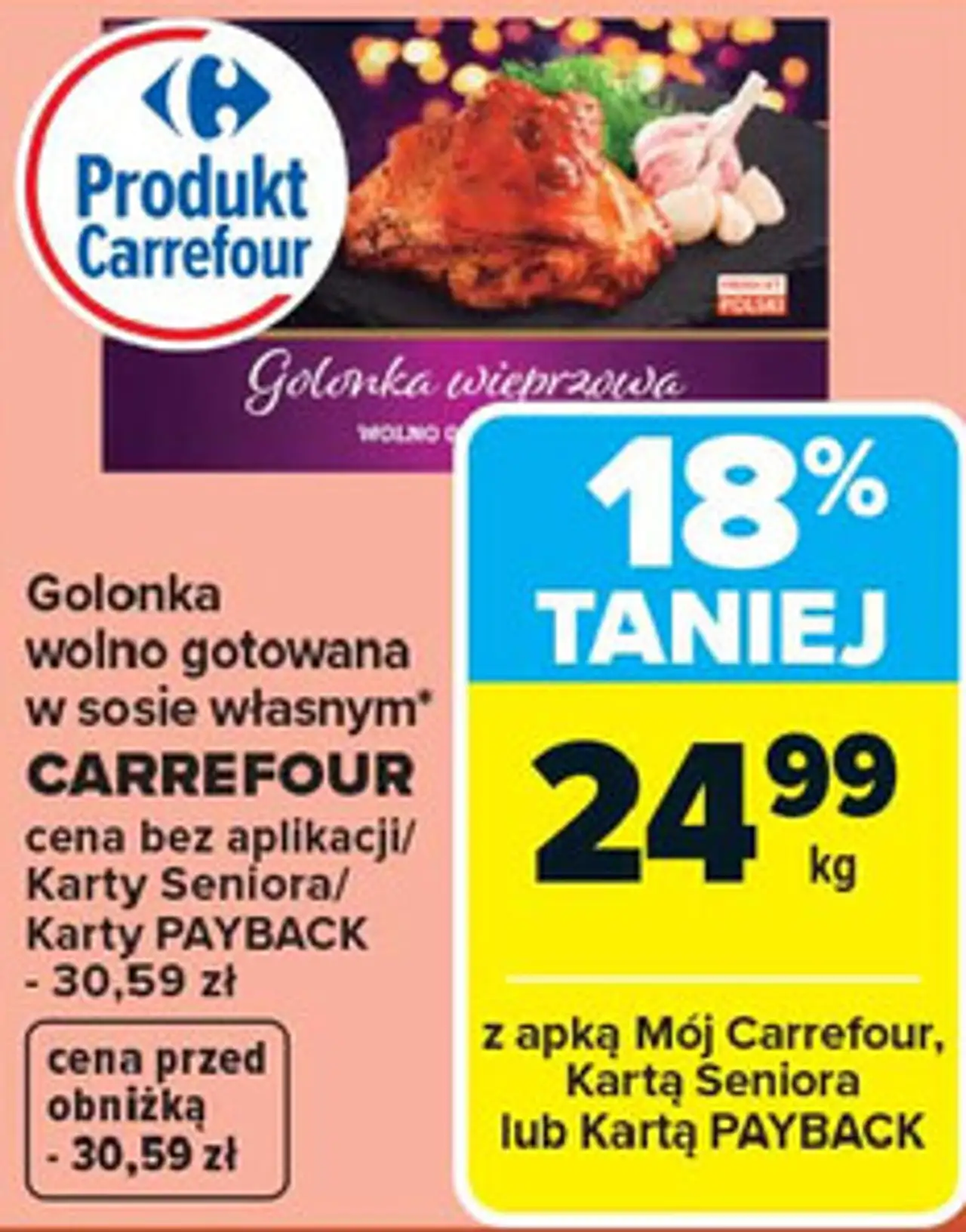 Golonka wolno gotowana w sosie własnym CARREFOUR
