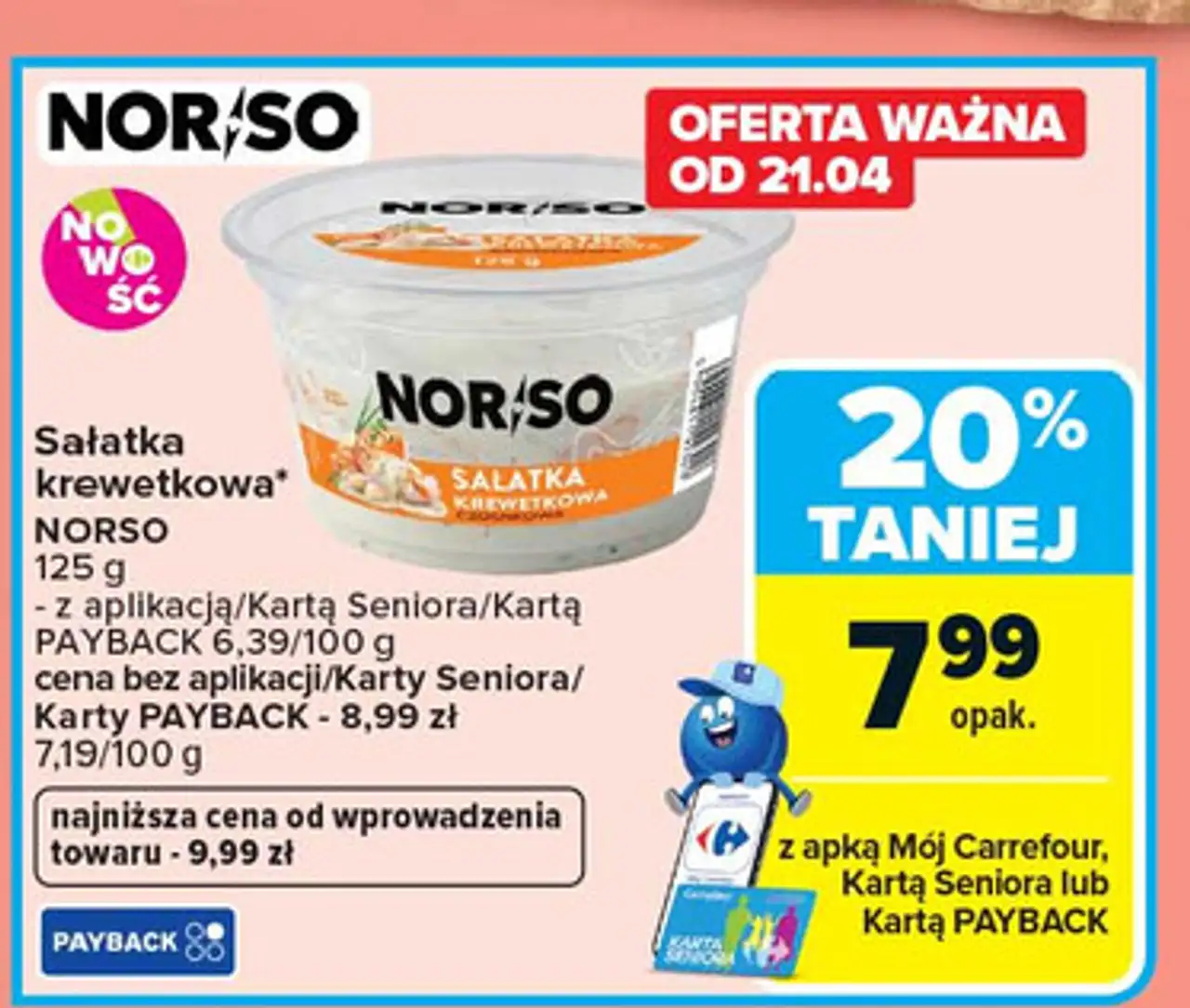 Sałatka krewetkowa czosnkowa Norso