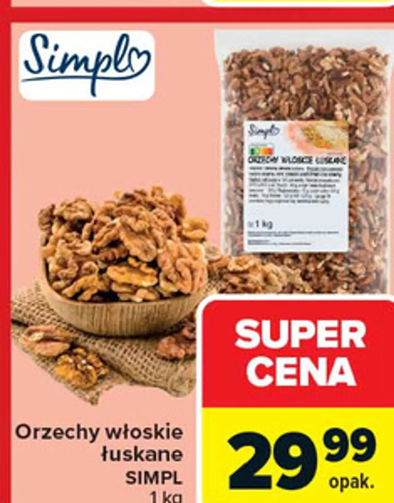 Orzechy włoskie łuskane SIMPL 1 kg
