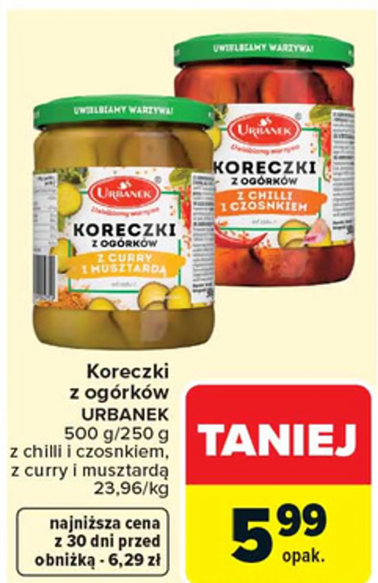 Koreczki z ogórków chilli i czosnkiem Urbanek