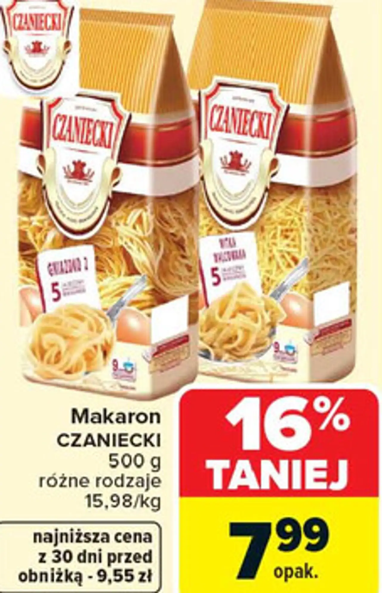 Makaron CZANIECKI 500 g różne rodzaje