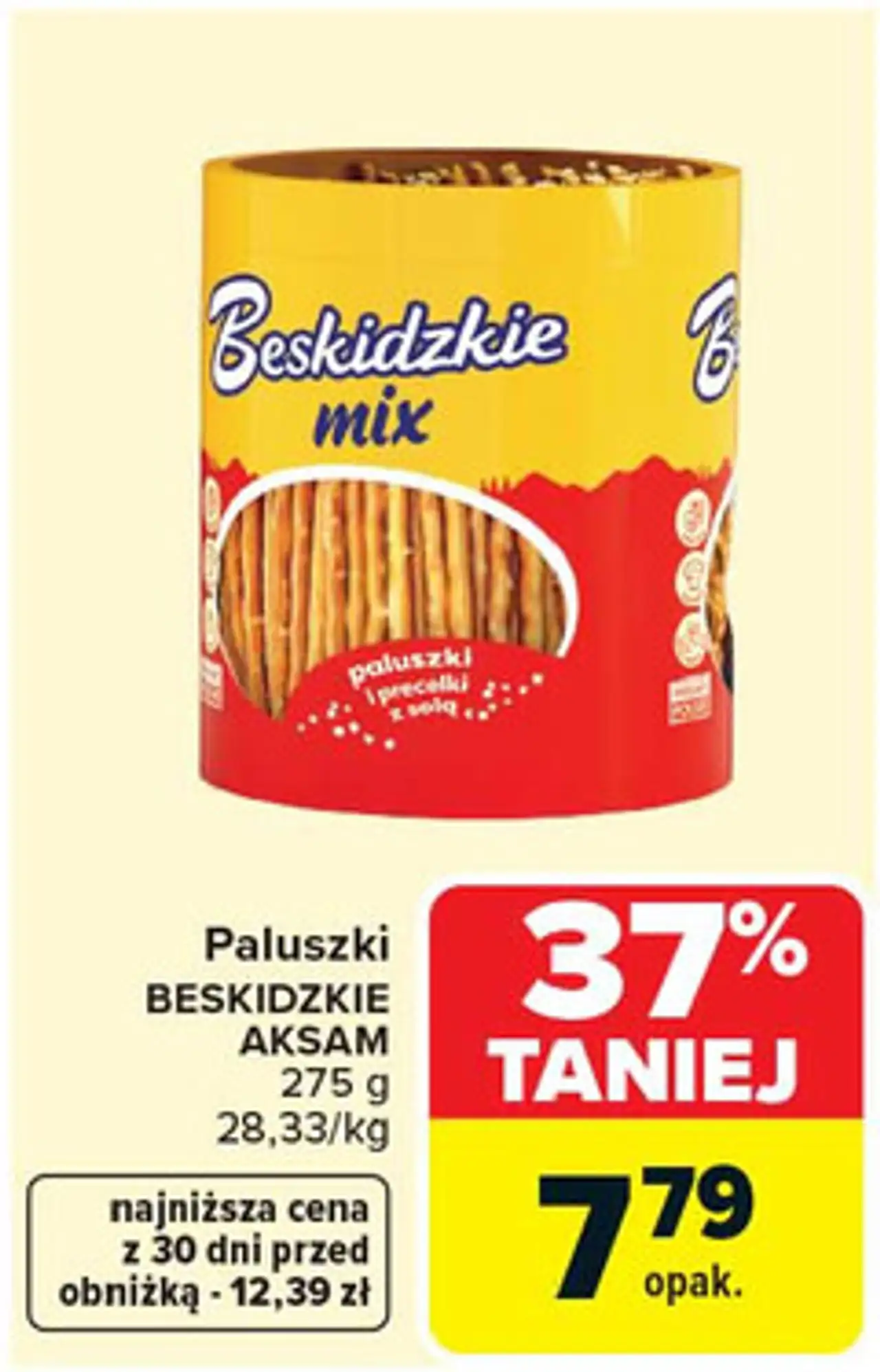 Mix paluszki i precelki z solą Aksam Beskidzkie