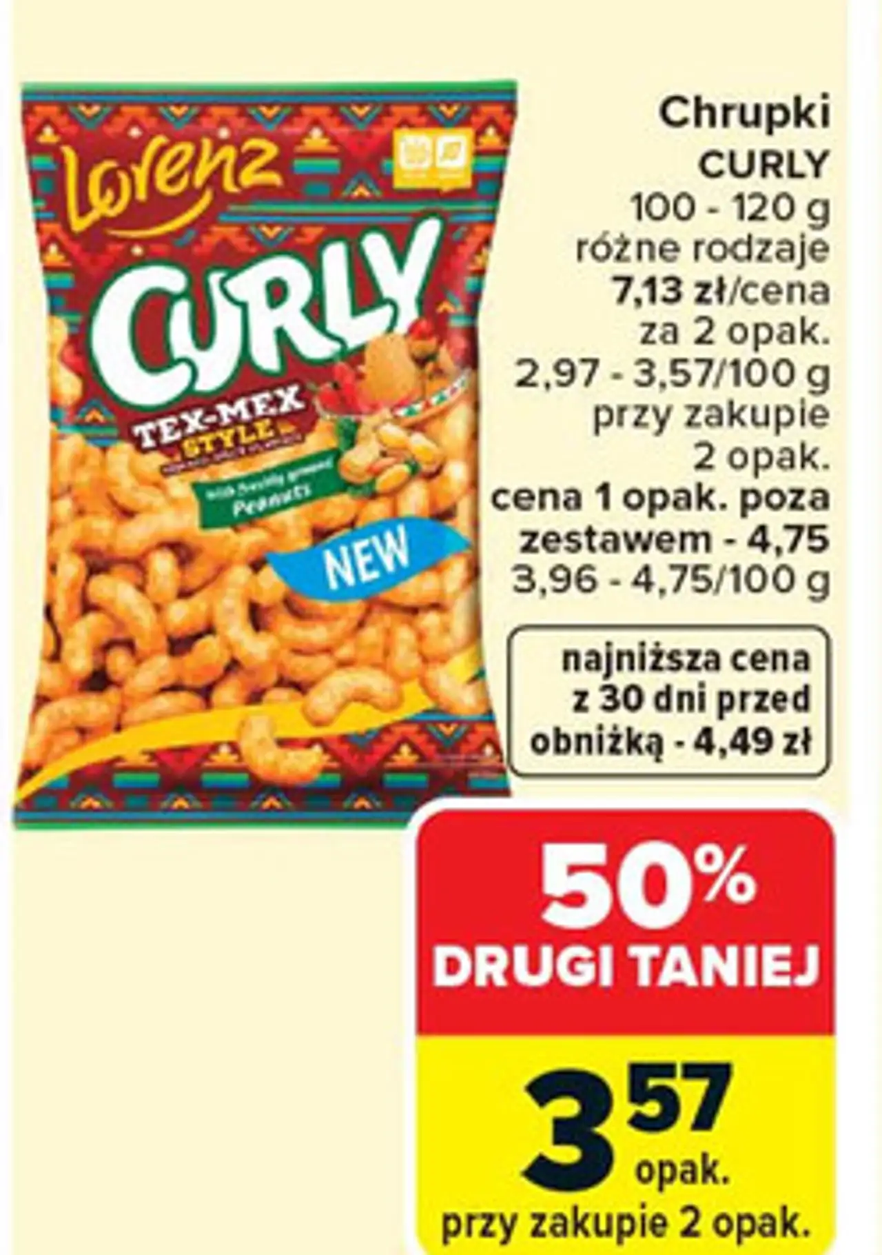 Chrupki CURLY 100 - 120 g różne rodzaje