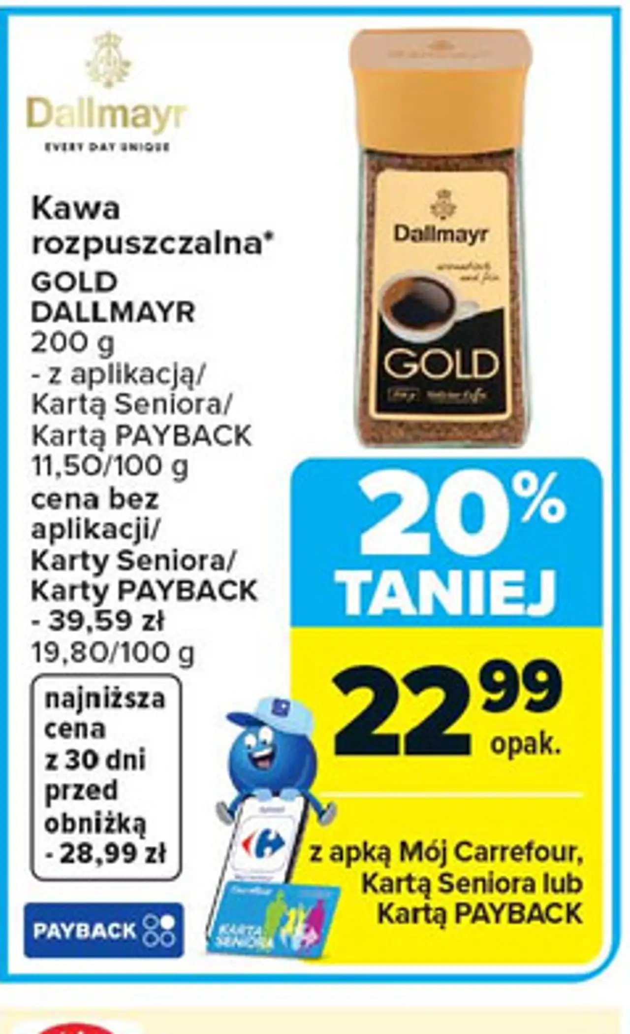 Kawa rozpuszczalna GOLD DALLMAYR 200 g