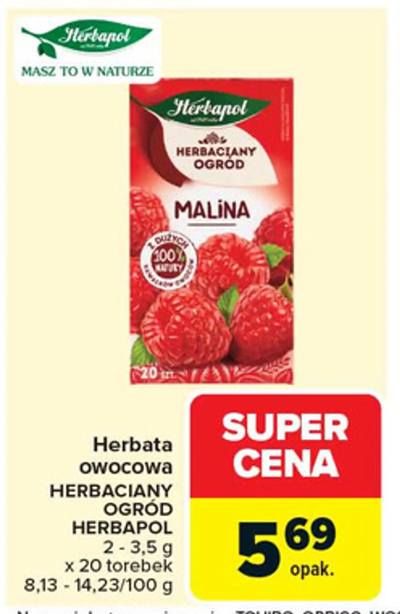 Herbata owocowa HERBACIANY OGRÓD HERBAPOL 2 - 3,5 g x 20 torebek