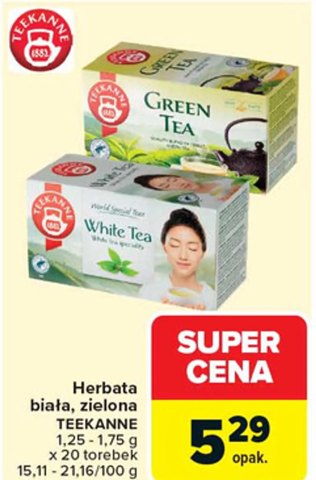 Herbata biała, zielona TEEKANNE