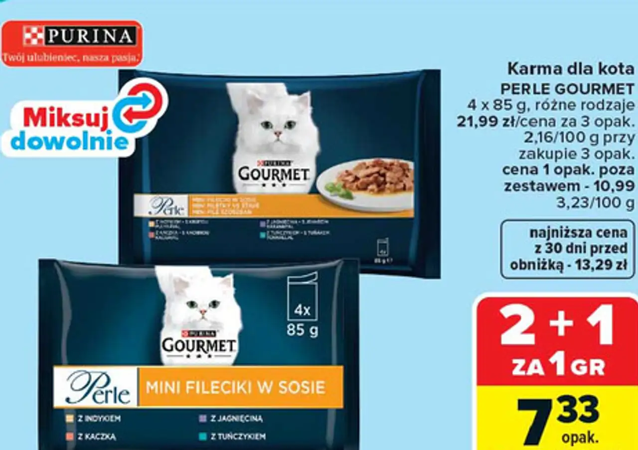 Karma dla kota PERLE GOURMET 4 x 85 g, różne rodzaje