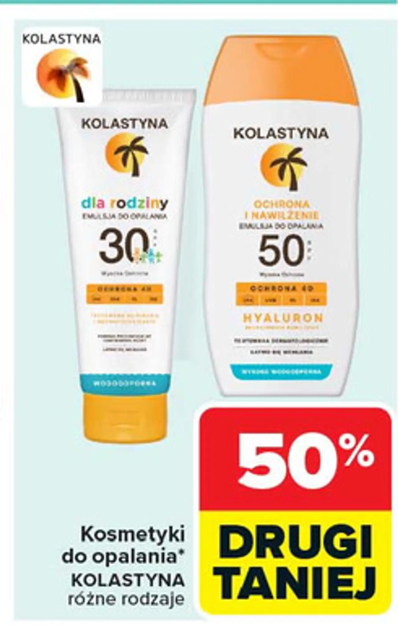 Emulsja do opalania wodoodporna spf 50 Kolastyna Protect Beauty