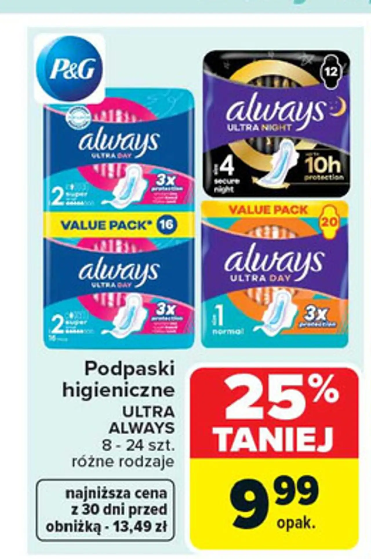 Podpaski higieniczne ULTRA ALWAYS