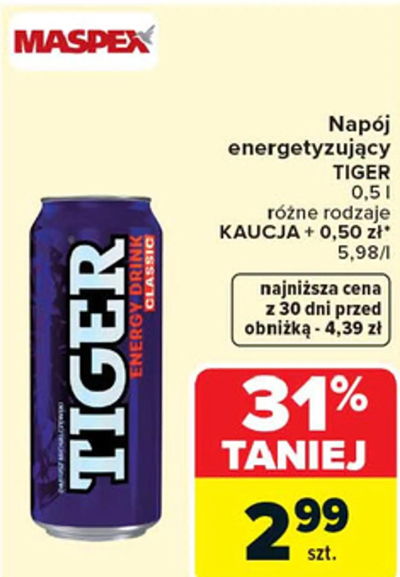 Napój energetyzujący TIGER