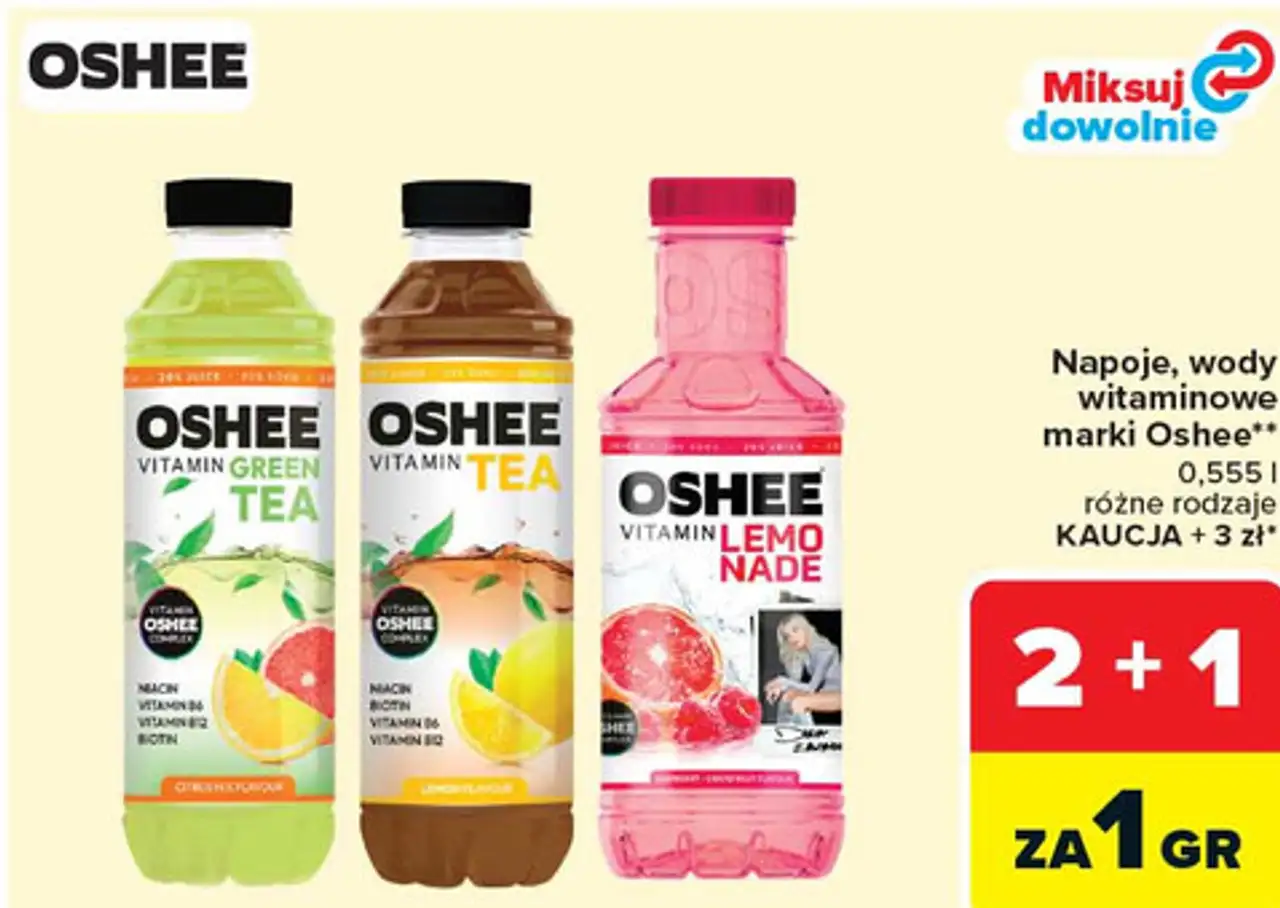 Napoje, wody witaminowe marki Oshee**