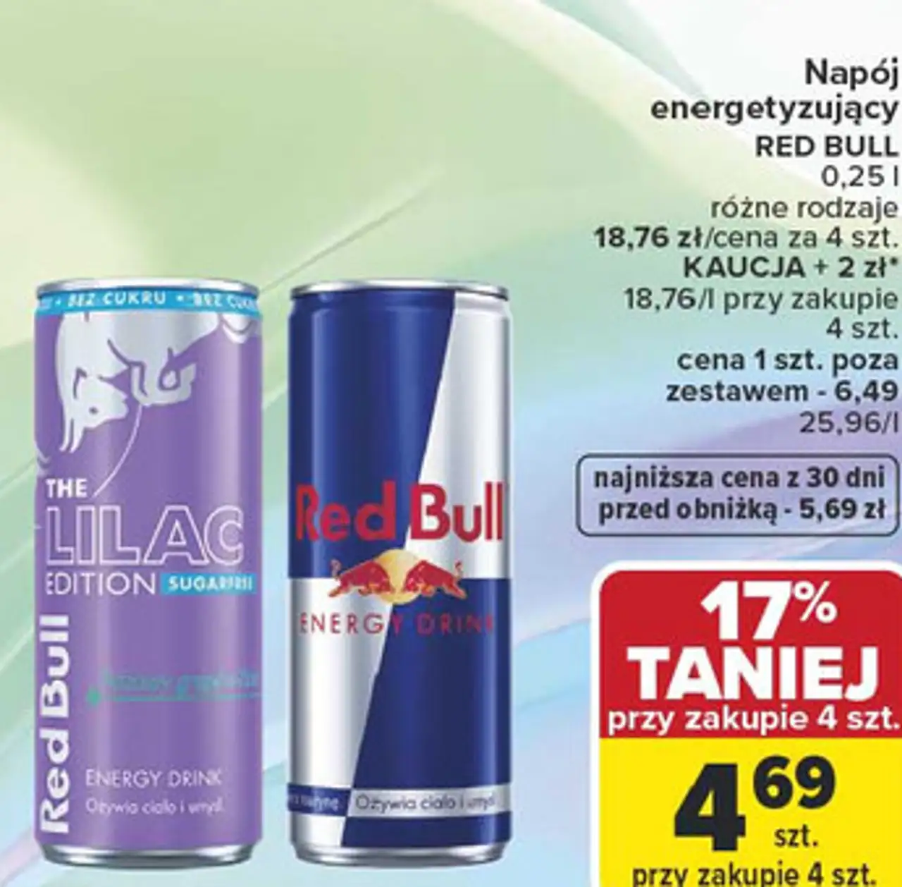 Napój energetyzujący RED BULL