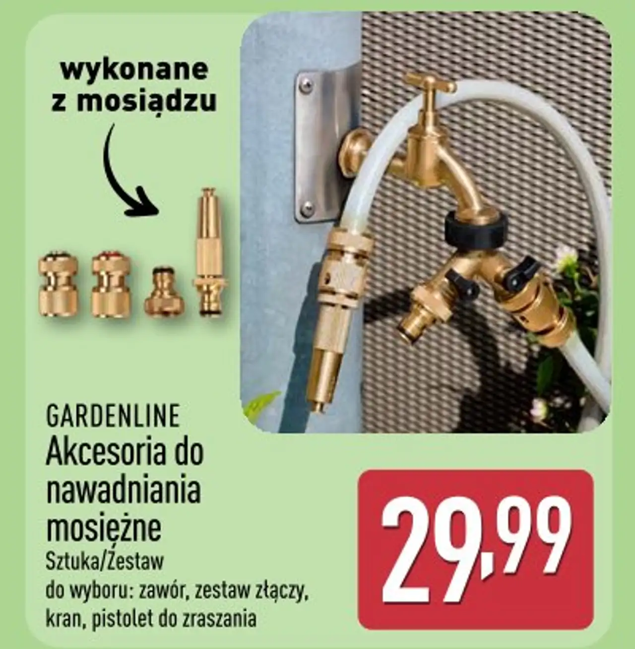 GARDENLINE Akcesoria do nawadniania mosiężne