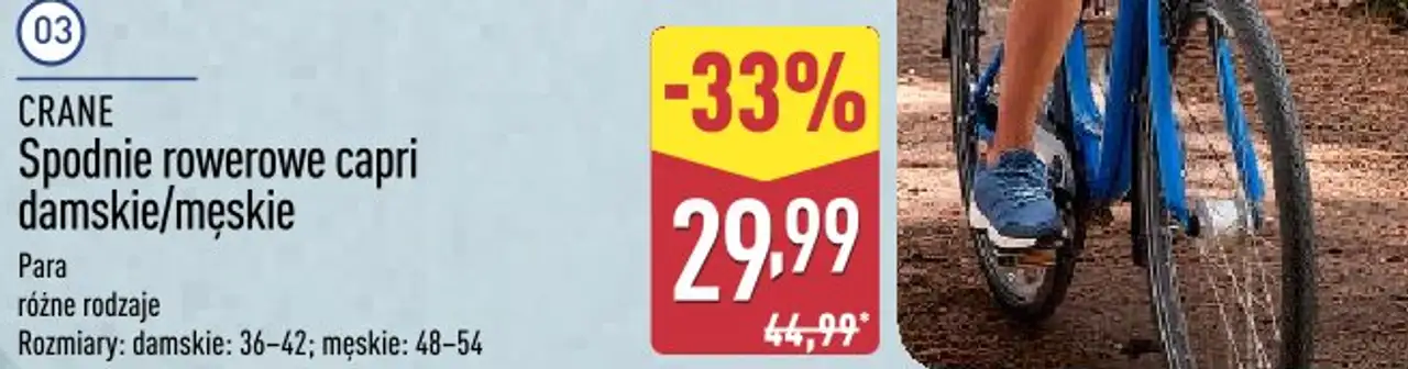 Spodnie rowerowe capri damskie/męskie