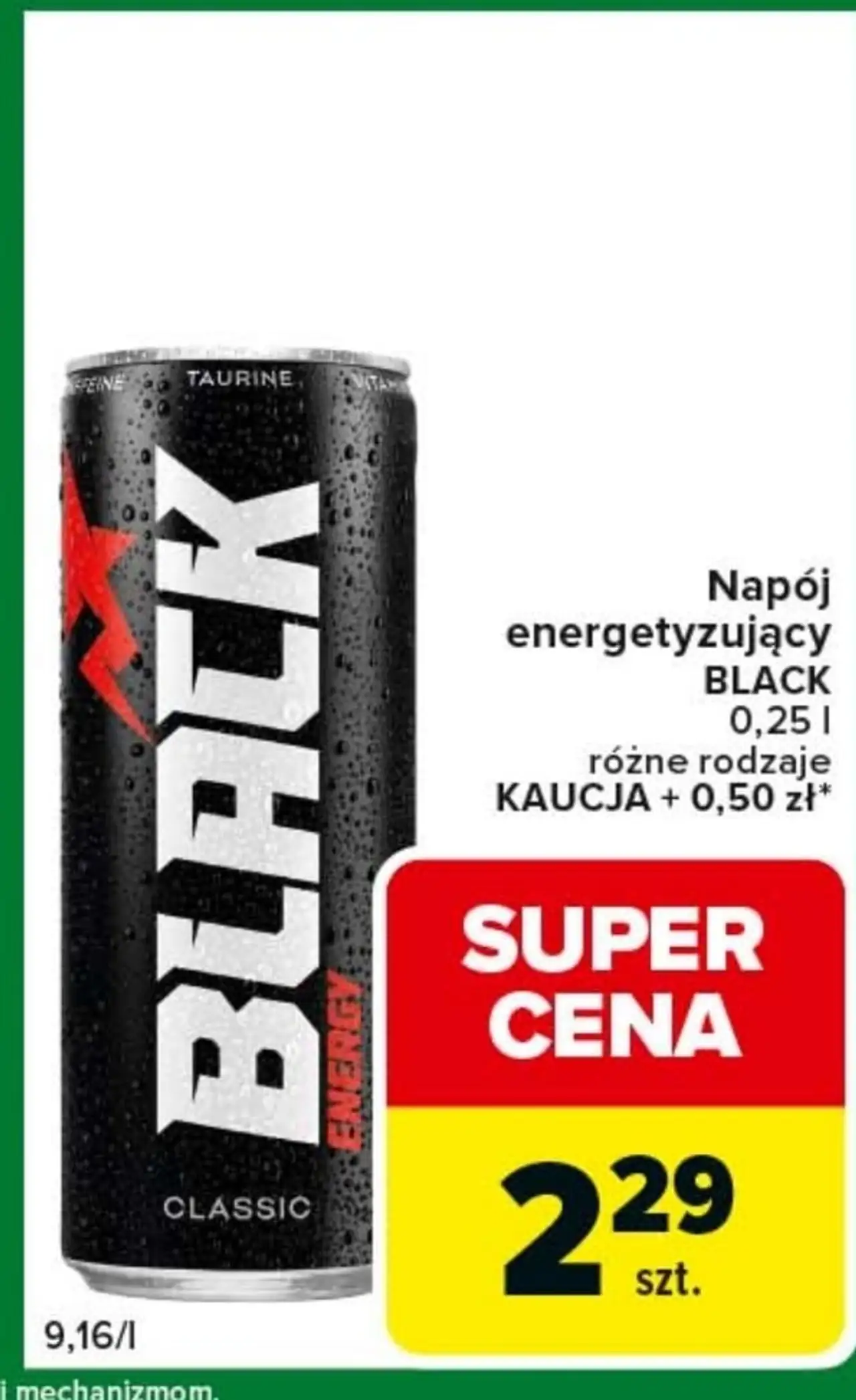Napój energetyzujący BLACK 0,25 l różne rodzaje