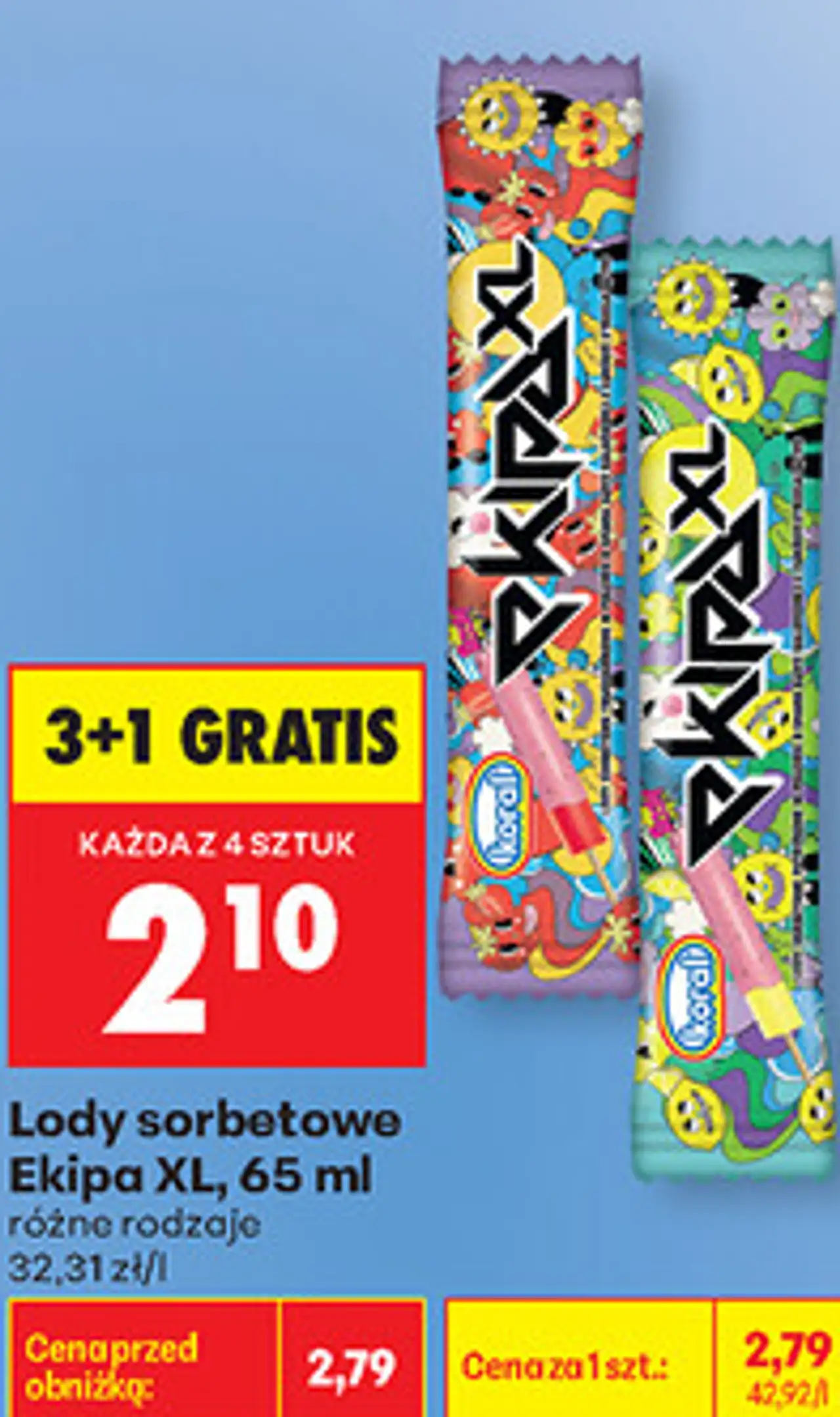 Lody sorbetowe Ekipa XL, 65 ml