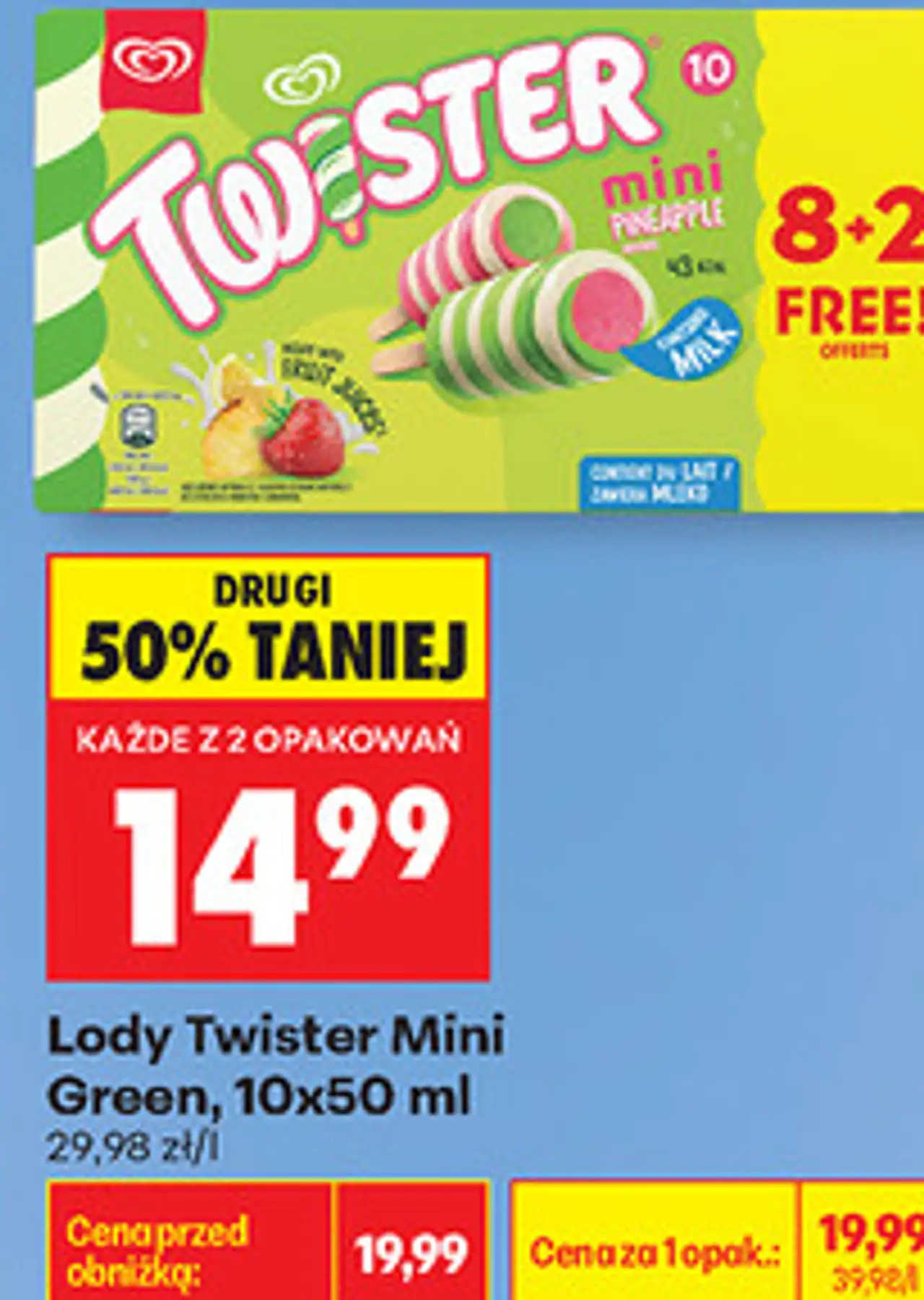 Lody Twister Mini Green, 10x50 ml
