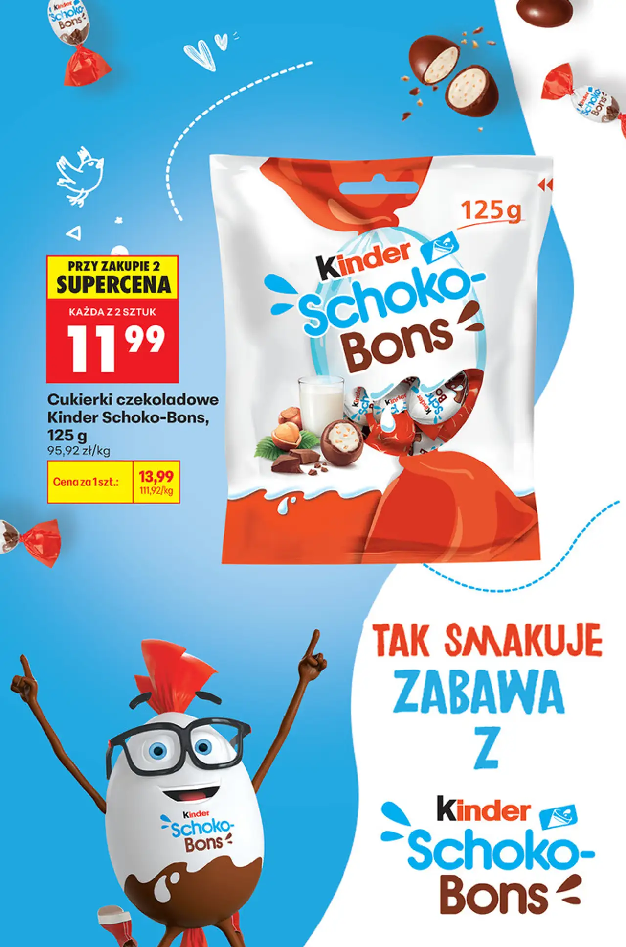 Cukierki czekoladowe Kinder Schoko-Bons