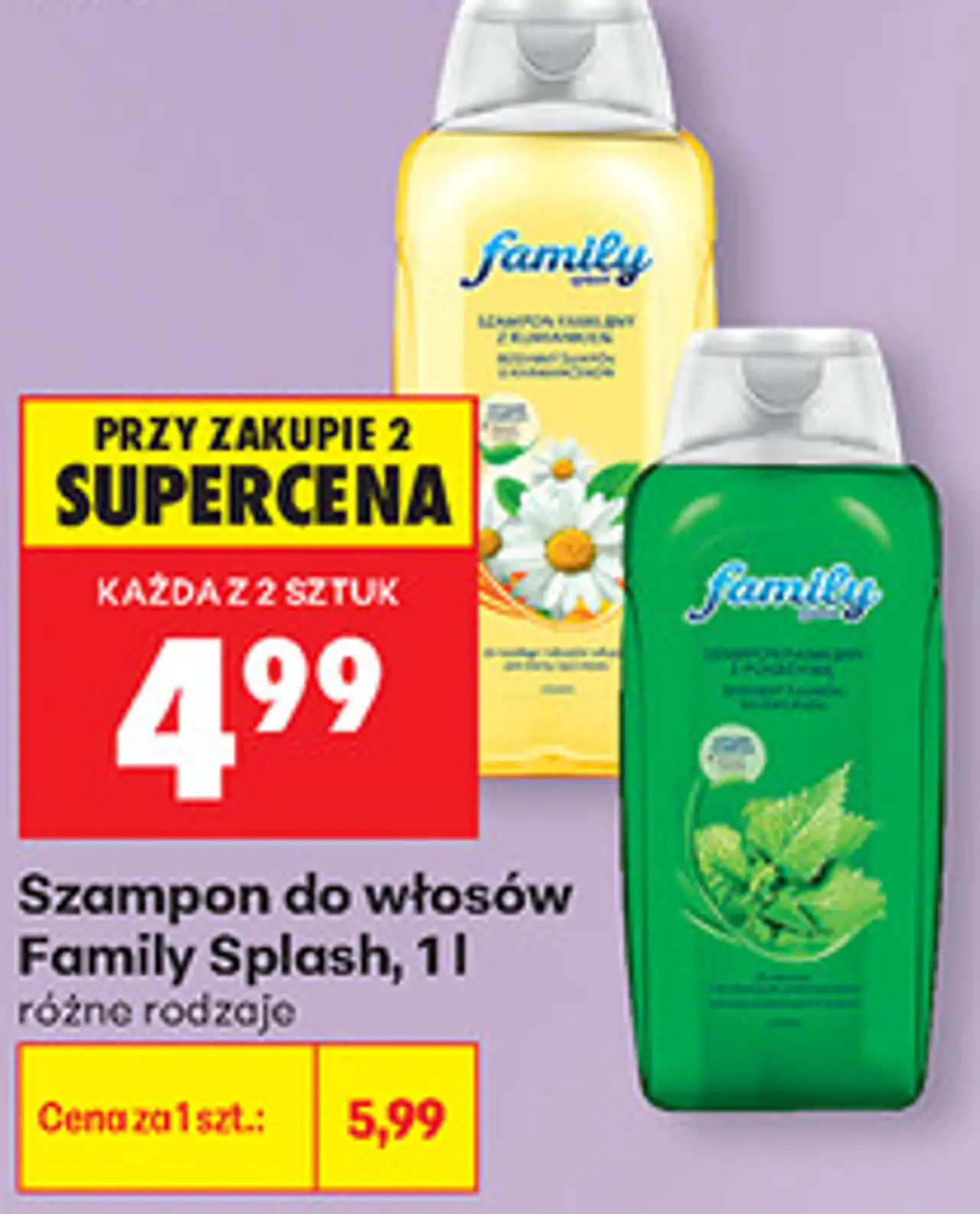 Szampon do włosów Family Splash, 1 l