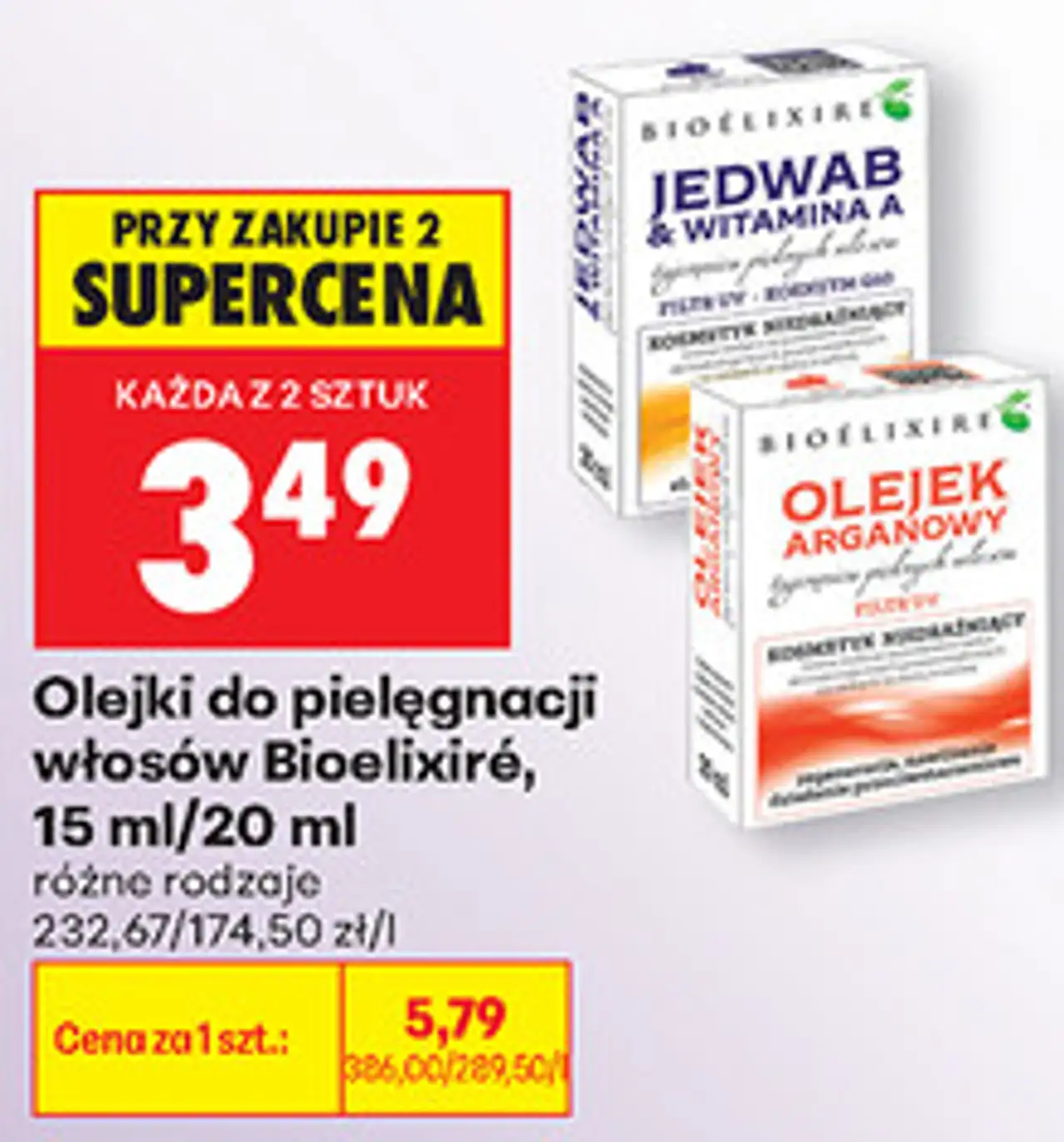 Olejki do pielęgnacji włosów Bioelixire, 15 ml/20 ml