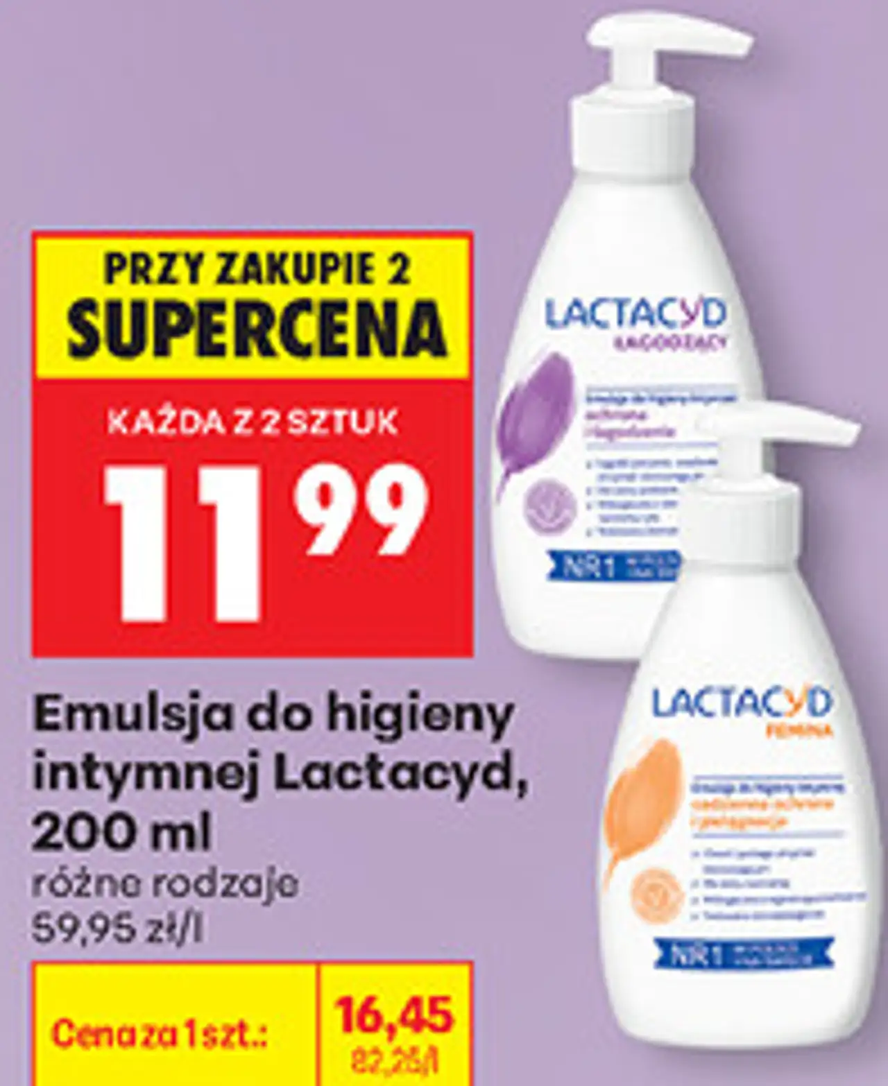 Emulsja do higieny intymnej Lactacyd, 200 ml
