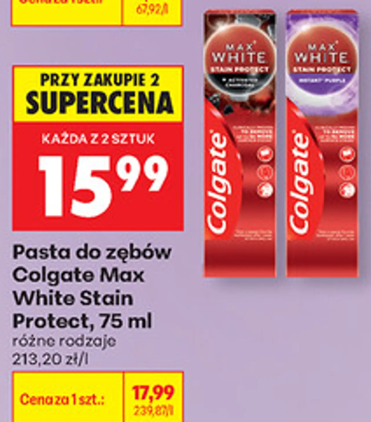 Pasta do zębów Colgate Max White Stain Protect