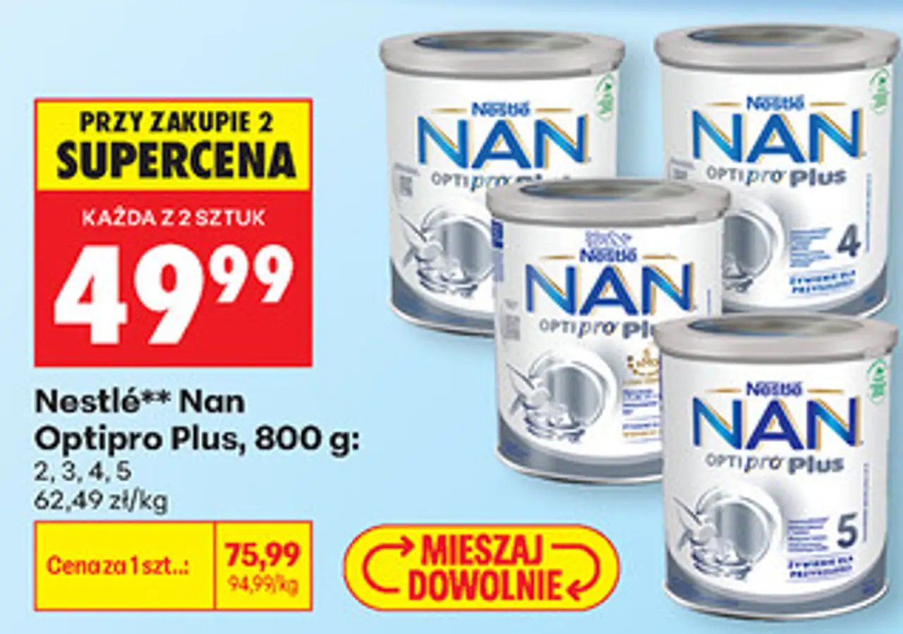 Nestlé Nan Optipro Plus, 800 g: 2, 3, 4, 5