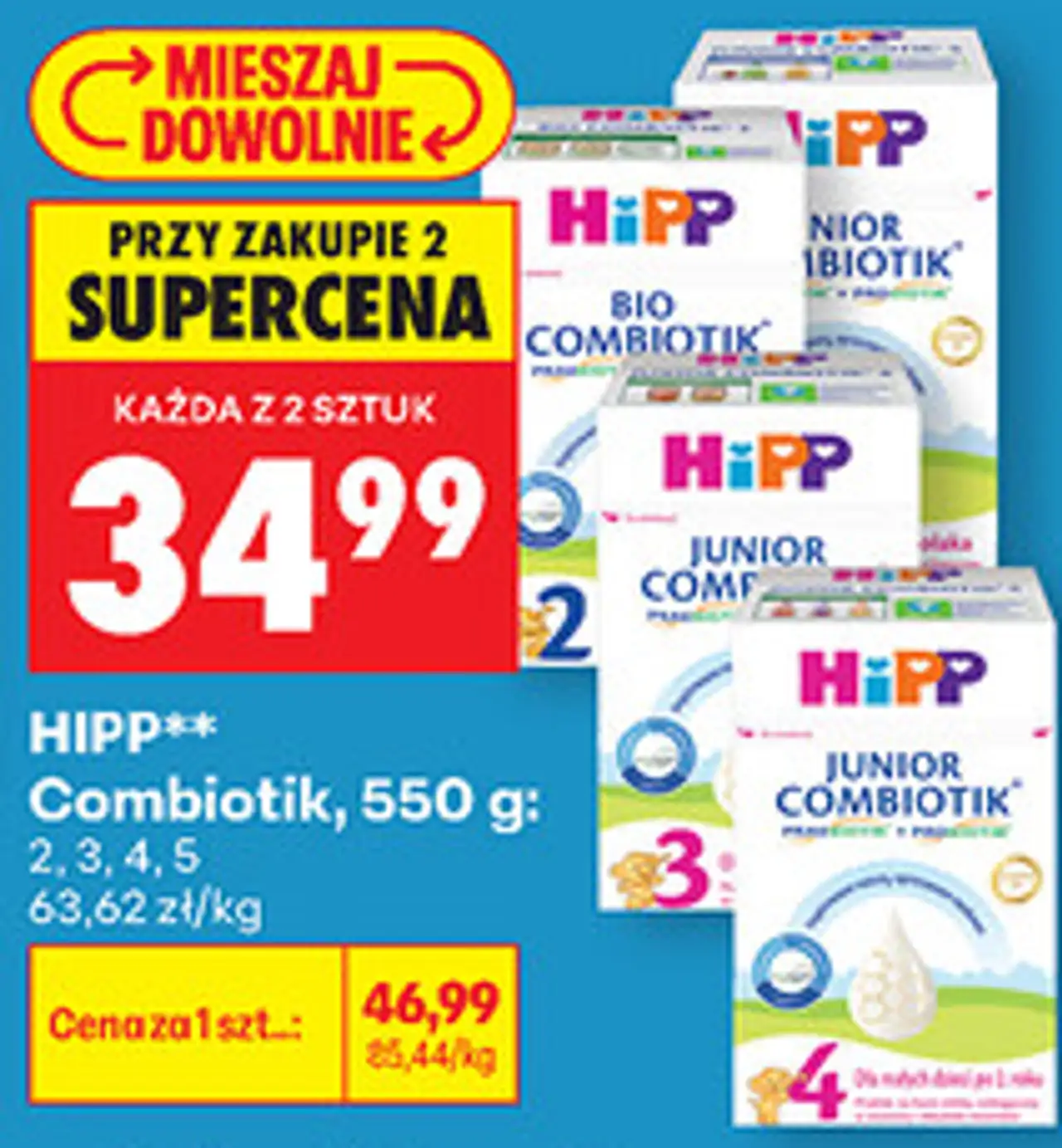 HIPP** Combiotik, 550 g: 2, 3, 4, 5