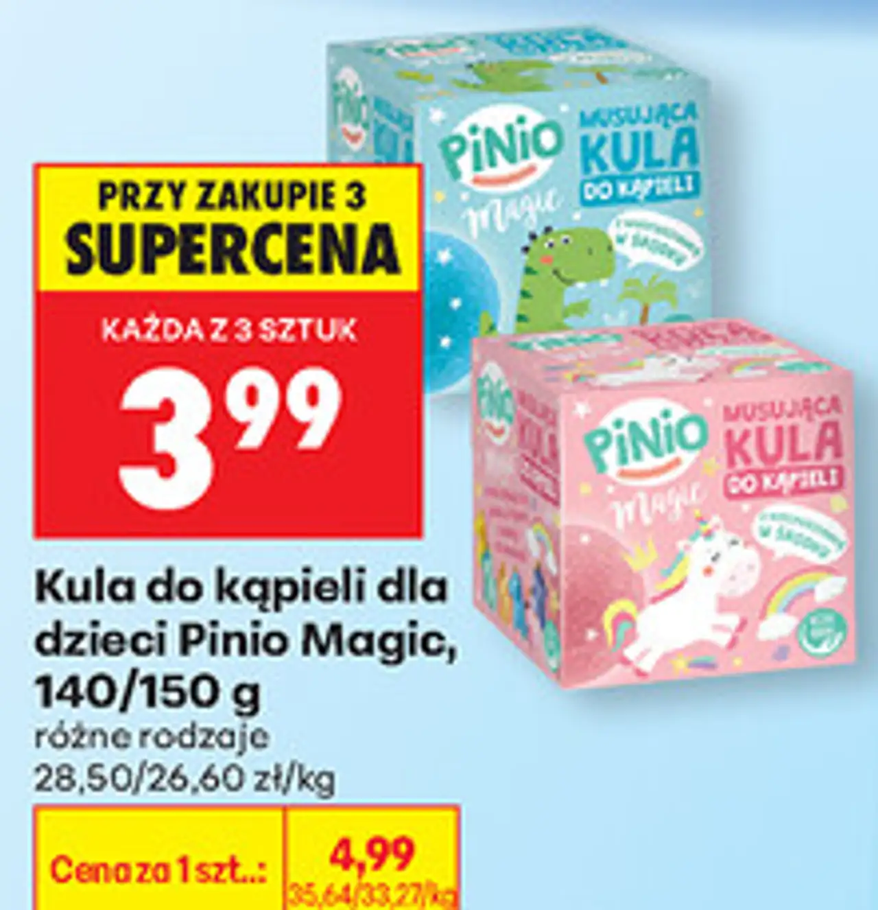 Kula do kąpieli dla dzieci Pinio Magic, 140/150 g