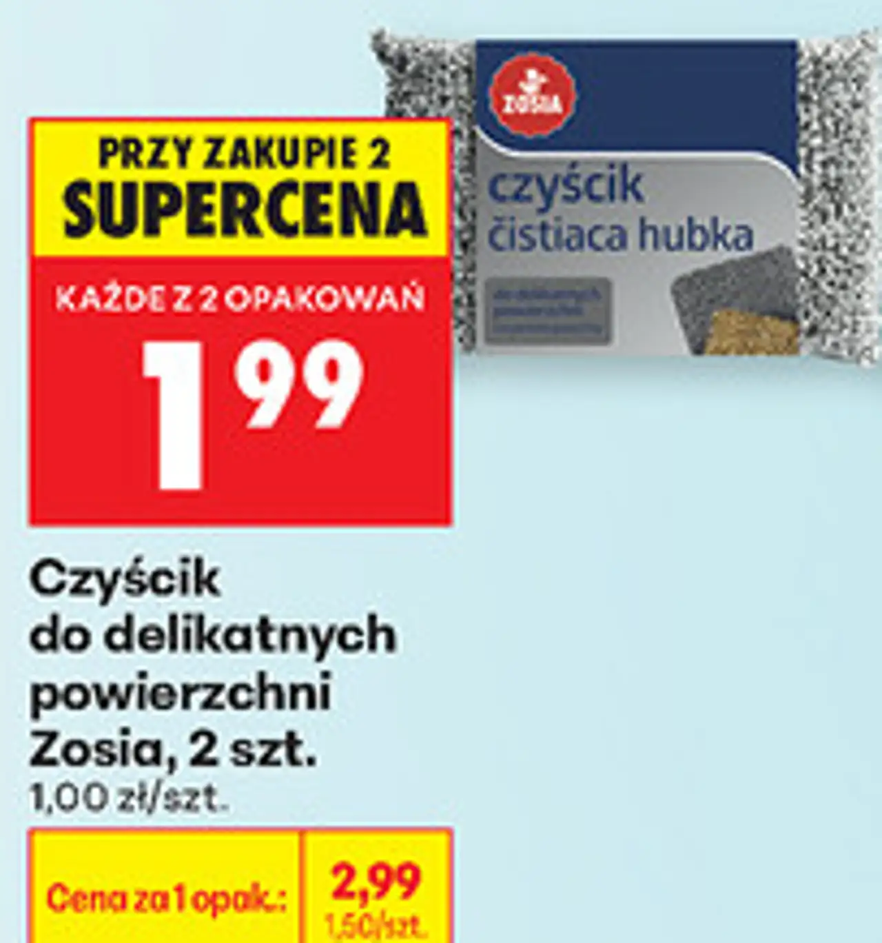 Czyścik do delikatnych powierzchni Zosia, 2 szt.