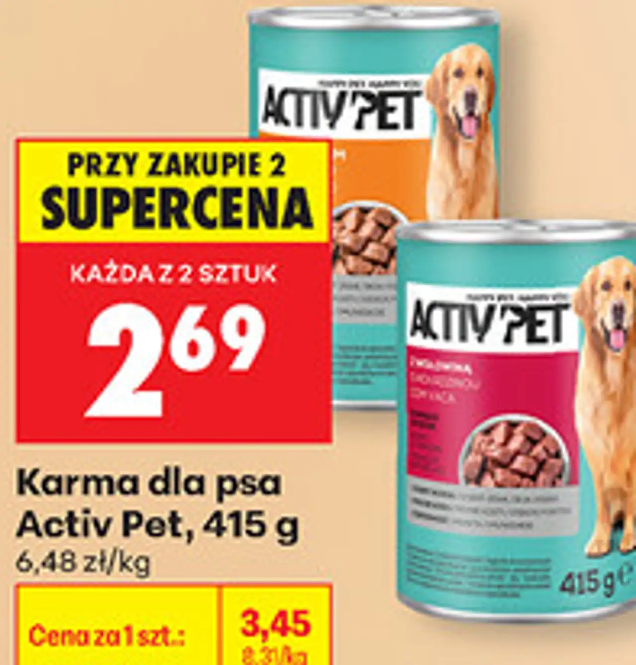 Karma dla psa Activ Pet, 415 g