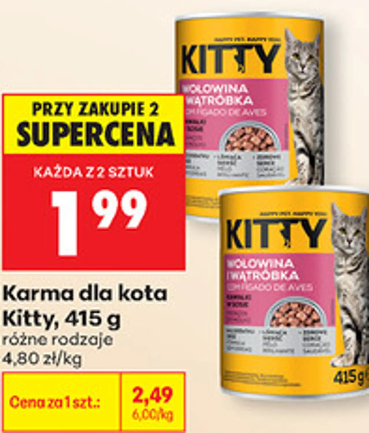 Karma dla kota Kitty, 415 g