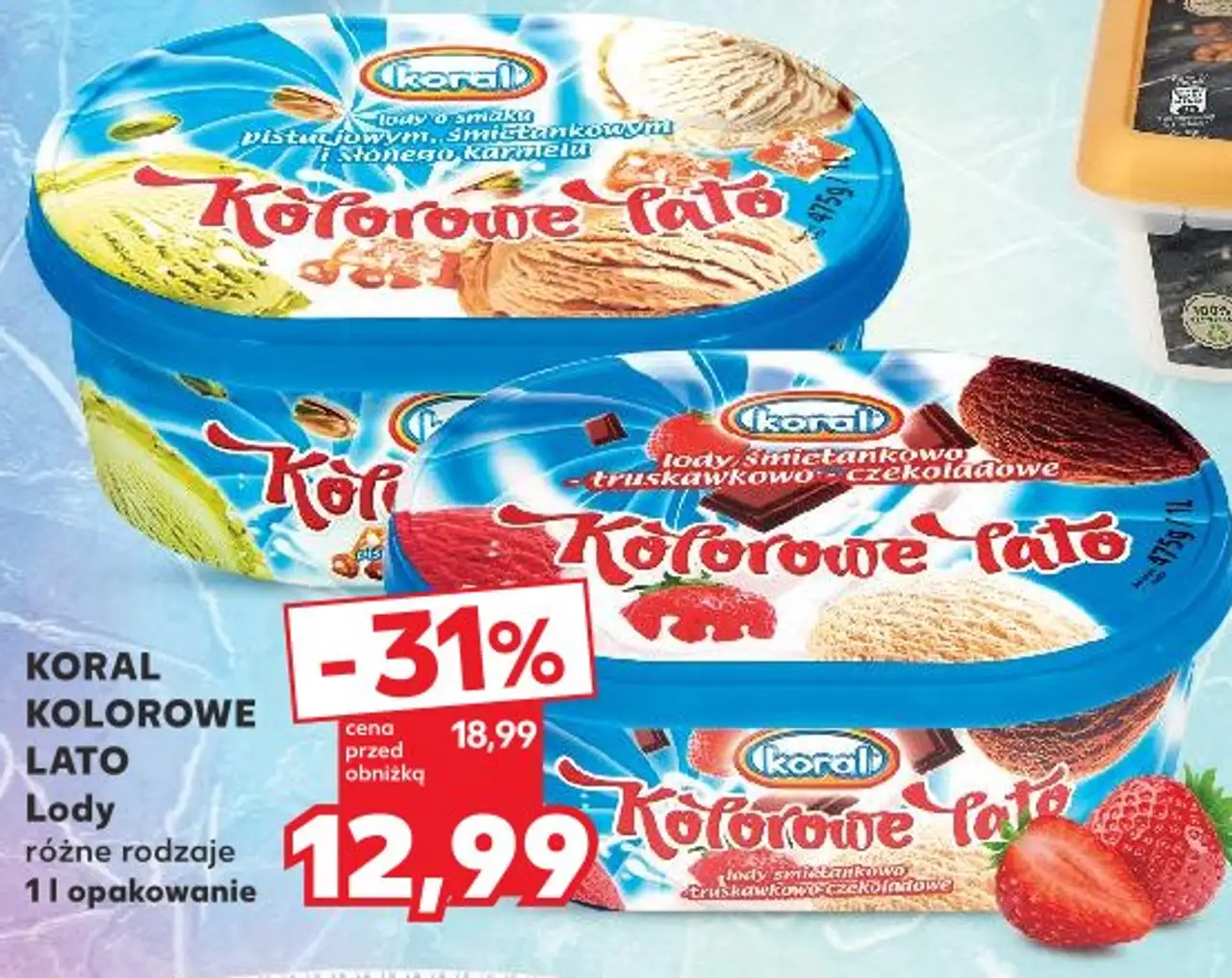 KORAL KOLOROWE LATO Lody różne rodzaje 1l opakowanie