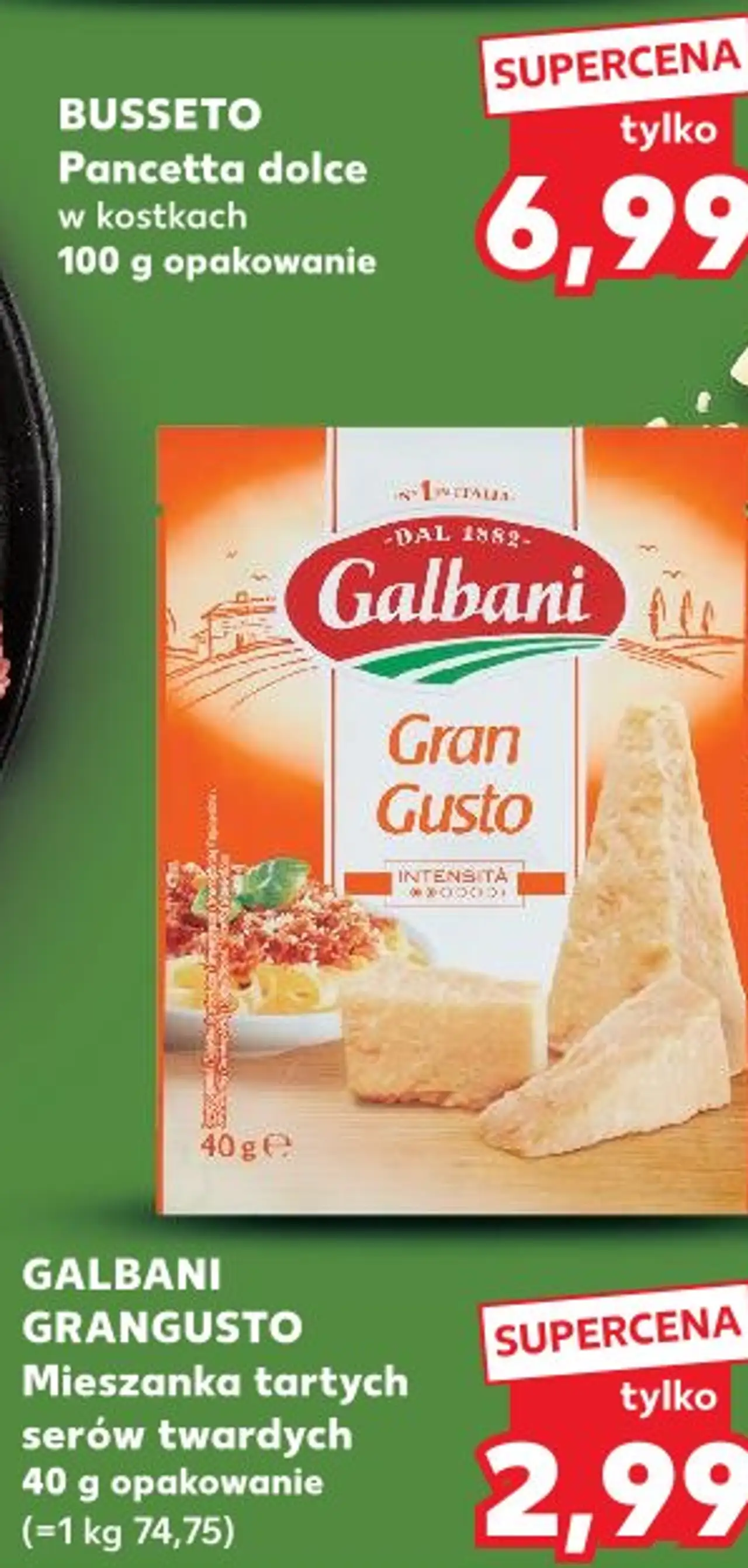 GALBANI GRANGUSTO Mieszanka tartych serów twardych