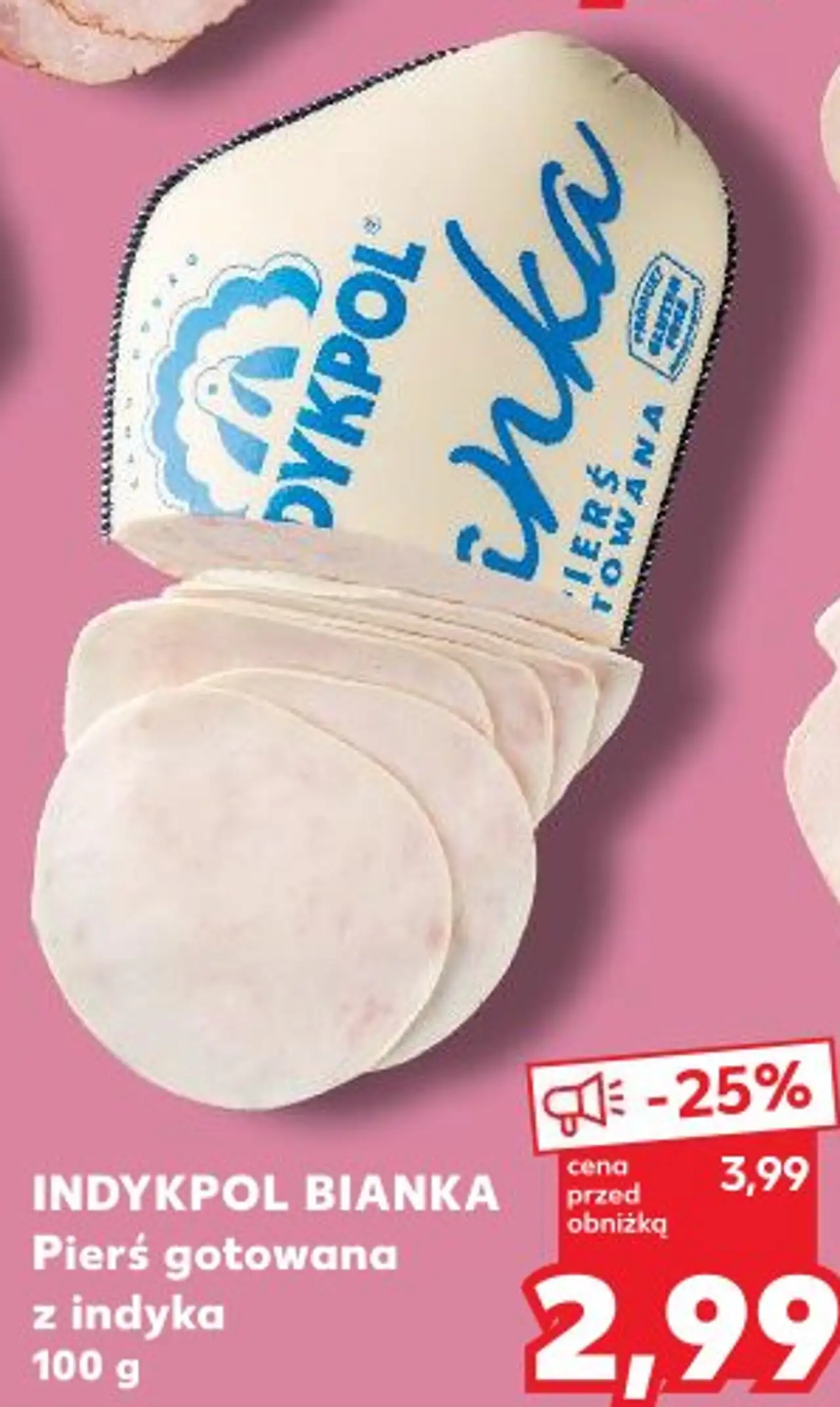 INDYKPOL BIANKA Pierś gotowana z indyka 100 g