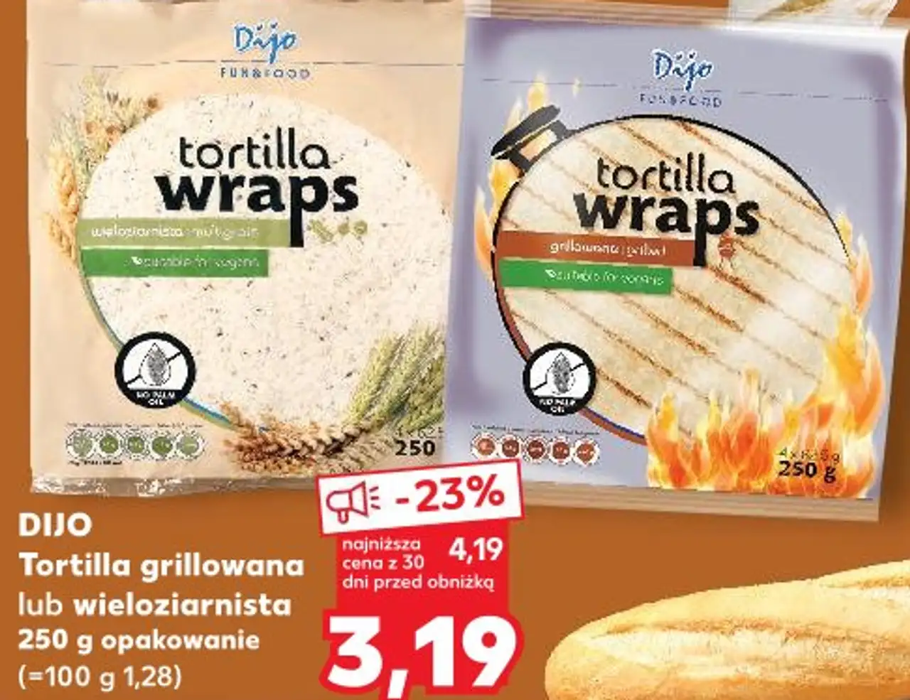 DIJO Tortilla grillowana lub wieloziarnista