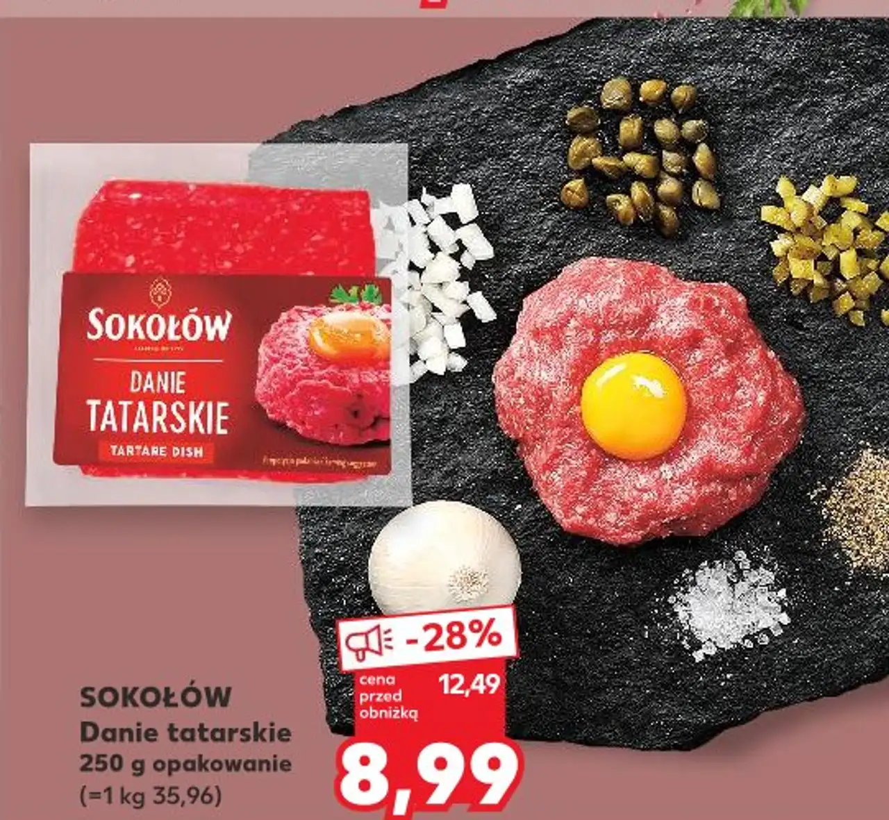 SOKOŁÓW Danie tatarskie 250 g opakowanie (=1 kg 35,96)