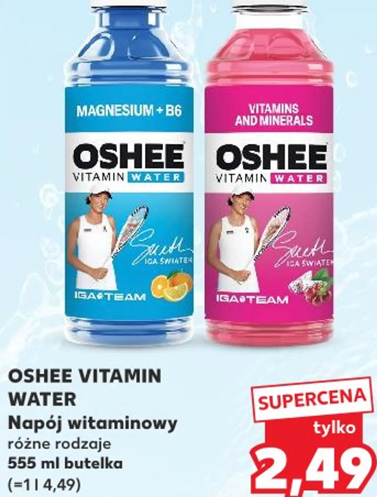 OSHEE VITAMIN WATER Napój witaminowy różne rodzaje 555 ml butelka