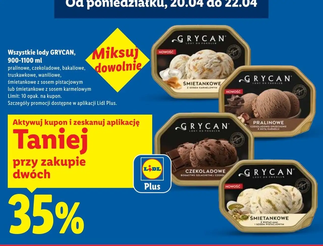 Lody pralinowe czekoladowo-orzechowe z nutą karmelu Grycan