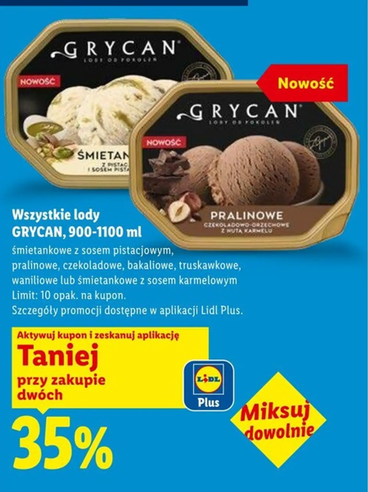 Lody pralinowe czekoladowo-orzechowe z nutą karmelu Grycan