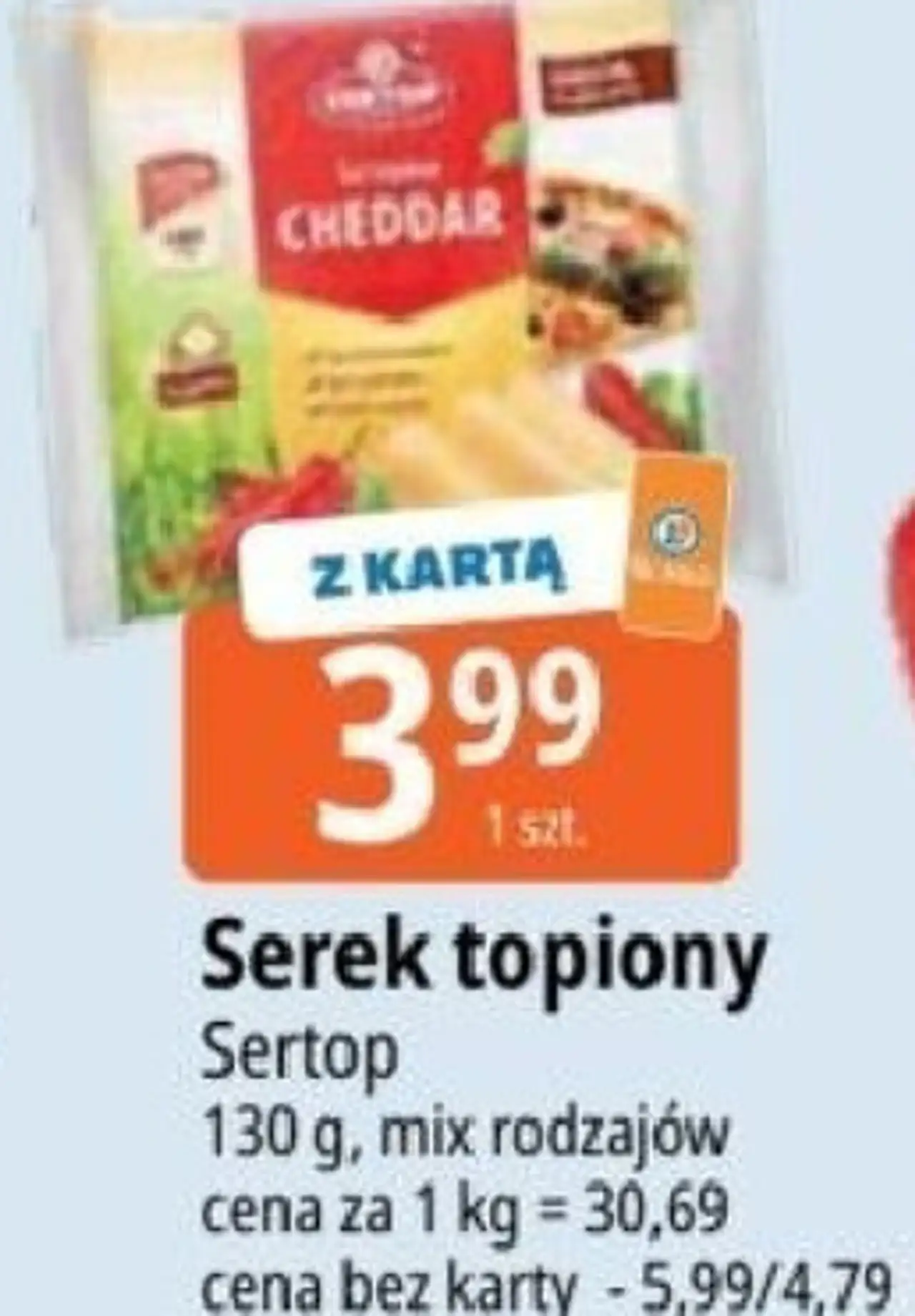 Serek topiony Sertop 130 g, mix rodzajów