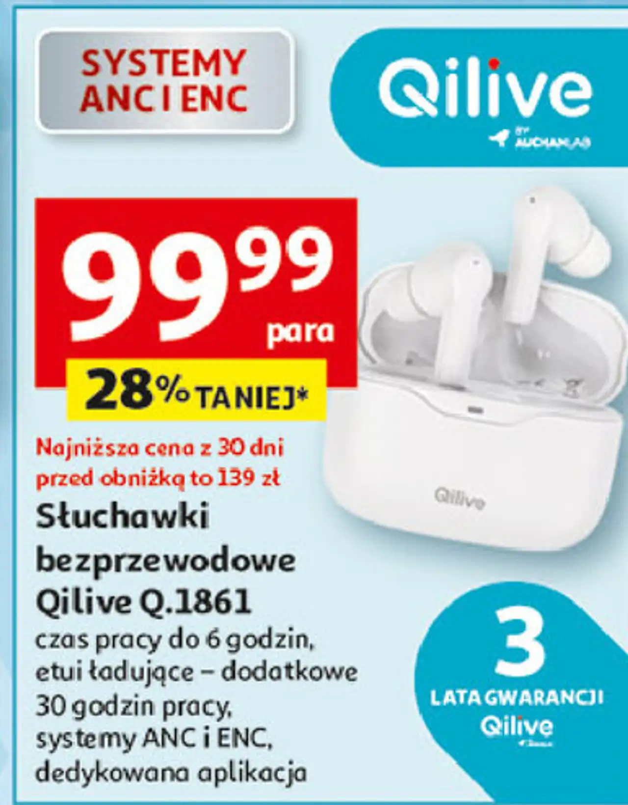Słuchawki bezprzewodowe Qilive Q.1861