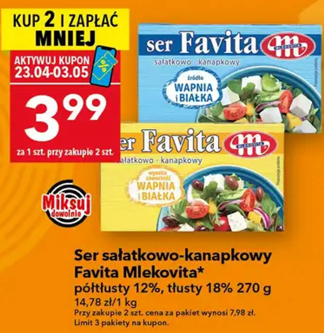 Ser sałatkowo-kanapkowy Favita Mlekovita*