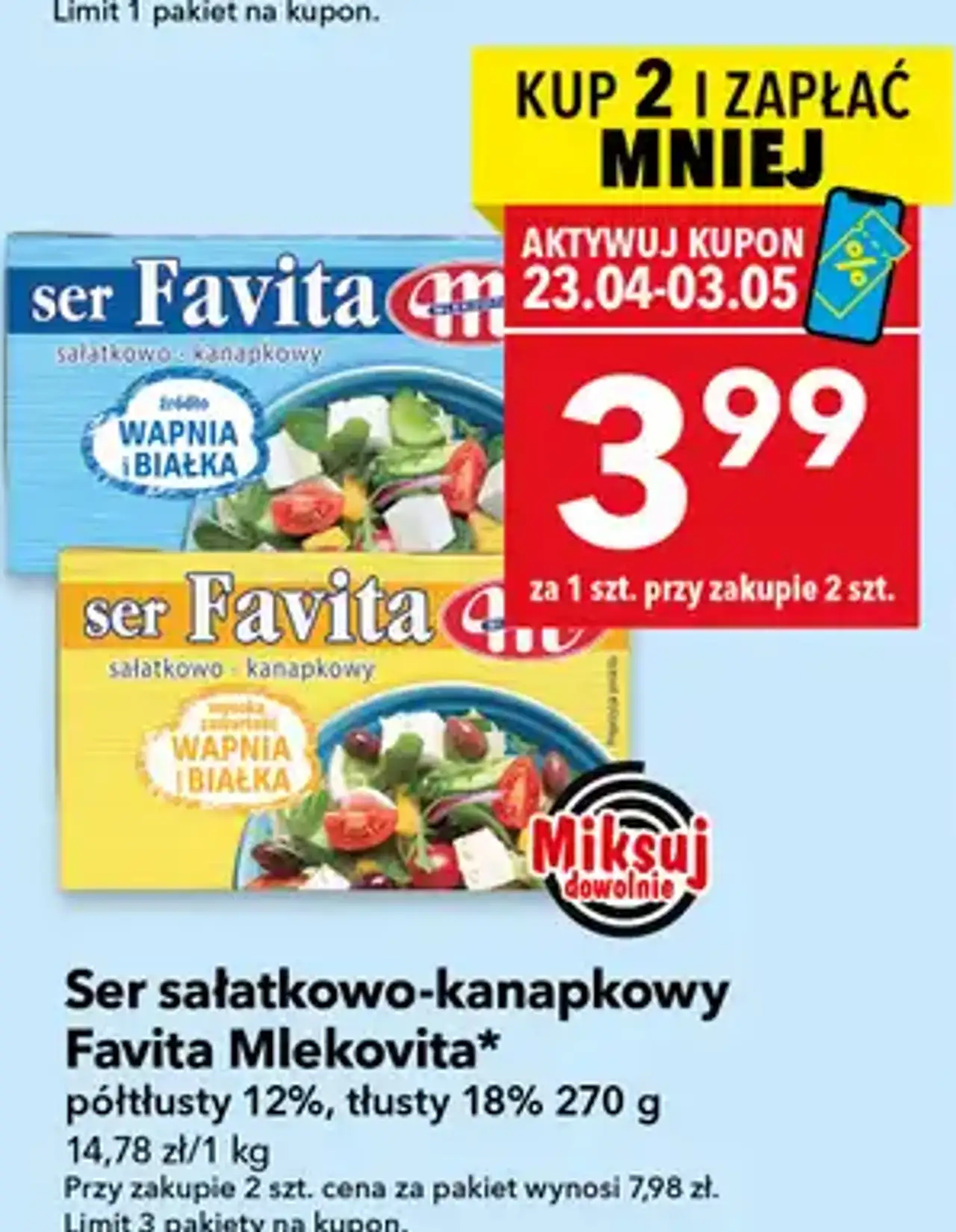 Ser sałatkowo-kanapkowy Favita Mlekovita