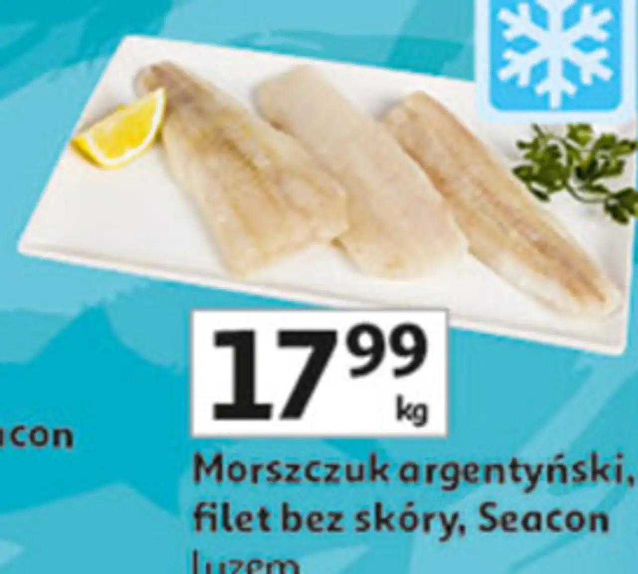 Morszczuk argentyński, filet bez skóry, Seacon luzem